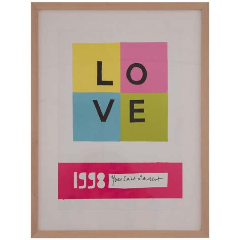 love posters yves saint laurent|Yves Saint Laurent Love Poster, 1984 .